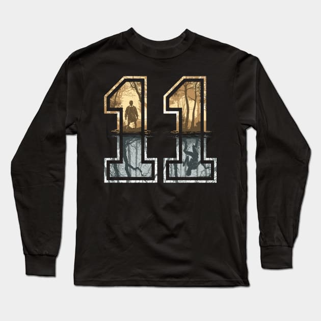 Strange Number 11 (gold-silver) Long Sleeve T-Shirt by djkopet